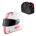 Motorcykelhjelm M5X Daytona, white/red, Bell