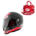 Motorcykelhjelm M6 Carbon Race, black/red, Bell