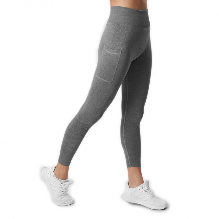 Se Define Seamless Pocket Tights, taupe melange, ICANIWILL på SportGymBut