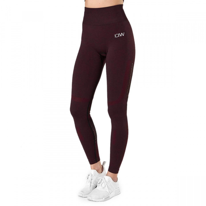 Tjek Queen Mesh Tights, bordeaux melange, ICANIWILL på SportGymButikken.dk