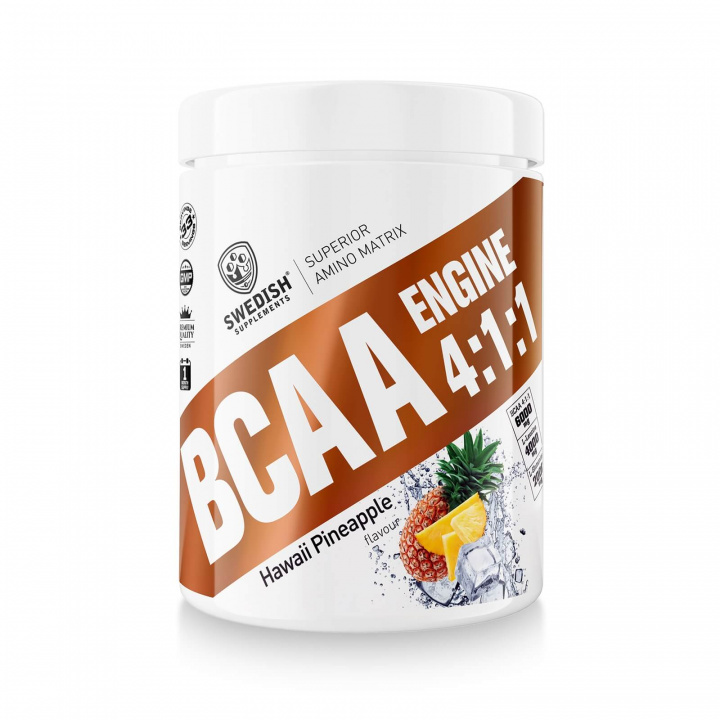 Tjek BCAA Engine 4:1:1, 400 g, svenske tillæg på SportGymButikken.dk