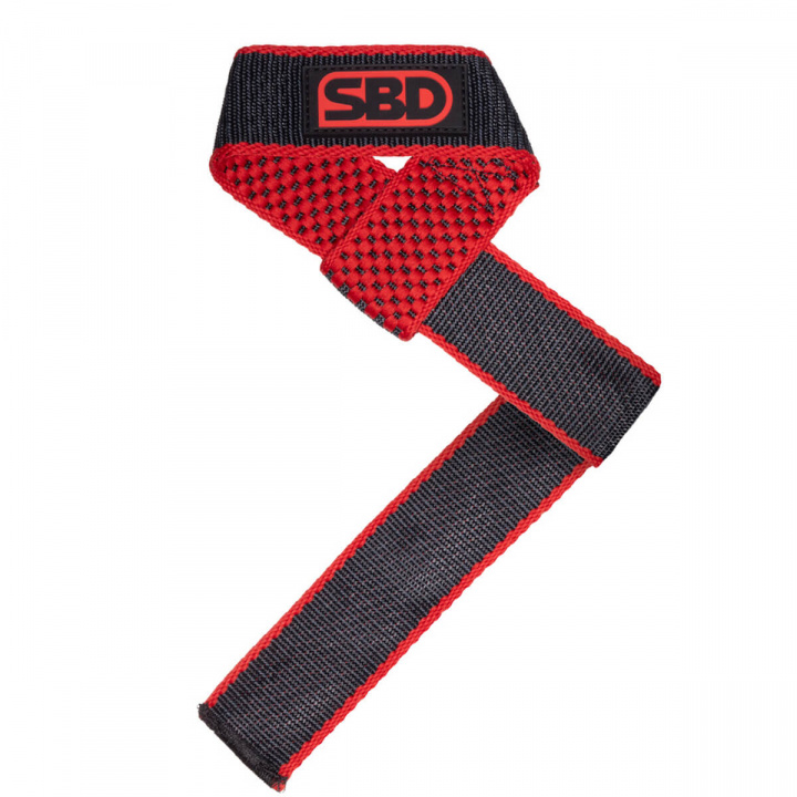 Se SBD Lifting Straps, sort/rød, SBD Apparel på SportGymButikken.dk