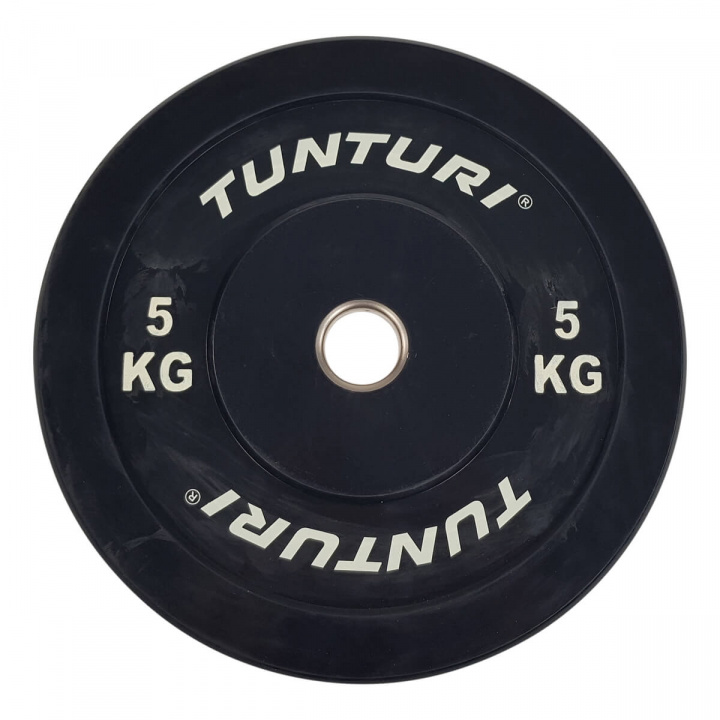 Tjek Bumper vægtskive 5 kg, Tunturi på SportGymButikken.dk