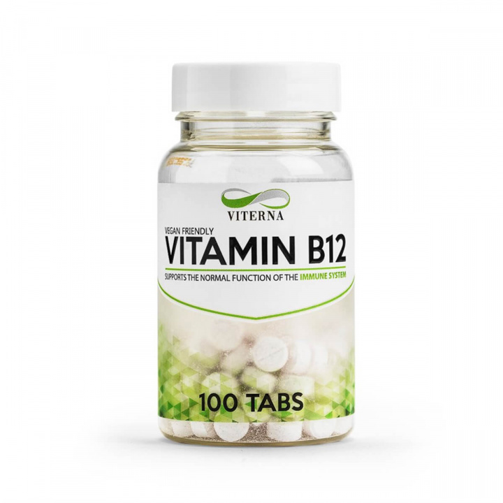 Tjek Vitamin B12, 100 tabletter, Viterna på SportGymButikken.dk